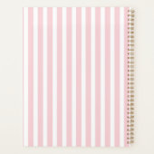 シンプルスタイリッシュシックなピンクのフラミンゴの水彩色 プランナー手帳 (裏面)