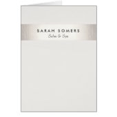 シンプルスタイリッシュストライプの白モダンフェイク銀 (正面)