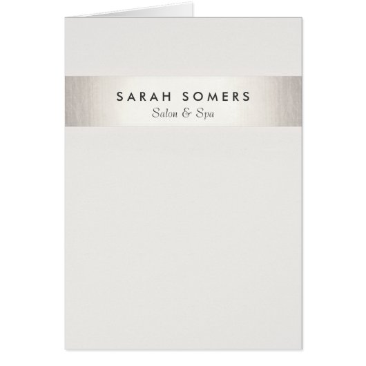 シンプルスタイリッシュストライプの白モダンフェイク銀 (正面)