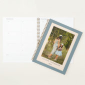 シンプルスタイリッシュパーソナライズされた写真青 プランナー手帳 (ディスプレー)