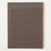 シンプルスタイリッシュパーソナライズされたPhoto Boho Brown プランナー手帳 (裏面)