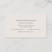 シンプルスタイリッシュピンクボウ手書きスクリプト名 名刺 (裏面)