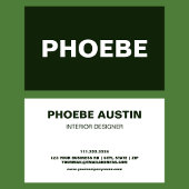 シンプルスタイリッシュミニマルトレンディーフォレストグリーン 名刺