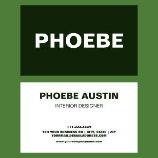 シンプルスタイリッシュミニマルトレンディーフォレストグリーン 名刺