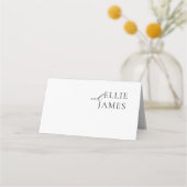 シンプルスタイリッシュモダンシ結婚ック座席表 プレイスカード (裏面)