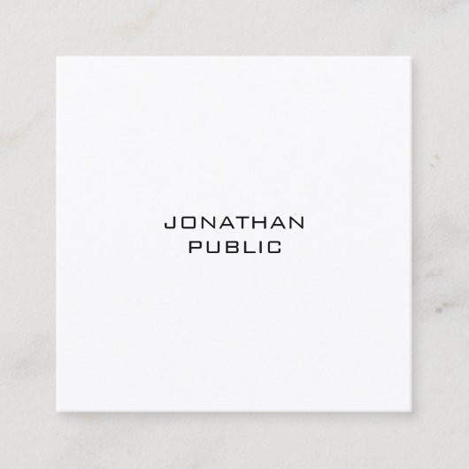 シンプルスタイリッシュモダンデザインプロフェッショナルテンプレート スクエア名刺 (正面)
