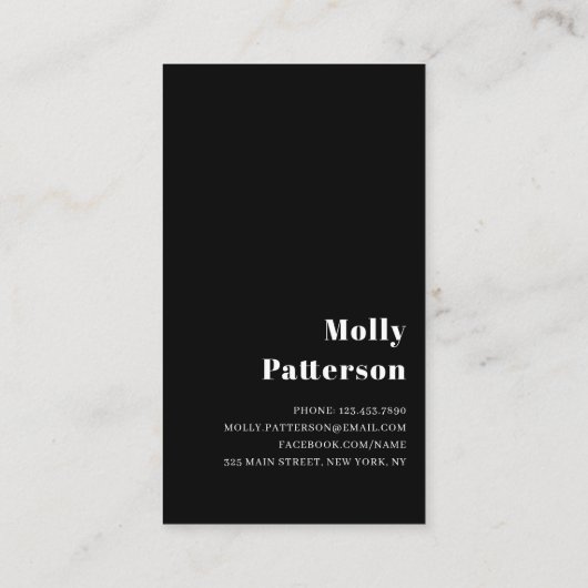 シンプルスタイリッシュモダン卒業写真名卒業 名刺 (裏面)