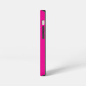 シンプルスタイリッシュモダン名ミニマルピンク iPhoneケース (左側面)