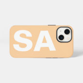 シンプルスタイリッシュモダン名ミニマル桃 iPhoneケース (裏面横)
