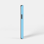 シンプルスタイリッシュモダン名ミニマルLight Blue iPhoneケース (右側面)