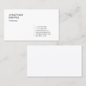 シンプルスタイリッシュモダン白金ゴールドプロフェッショナル 名刺 (正面/裏面)