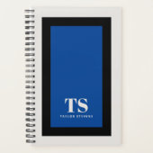 シンプルスタイリッシュモノグラムカラーブロックブルー プランナー手帳 (正面)