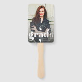 シンプルスタイリッシュ卒業写真 |白黒 ハンドファン (裏面)