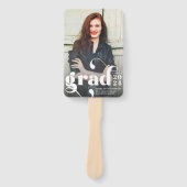 シンプルスタイリッシュ卒業写真 |白黒 ハンドファン (正面)