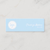 シンプルスタイリッシュ手書きスクリプトロゴブルーミニ スキニー名刺 (正面)