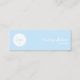 シンプルスタイリッシュ手書きスクリプトロゴブルーミニ スキニー名刺