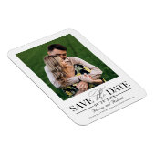 シンプルスタイリッシュ結婚式の写真を保存 マグネット (右側)