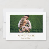 シンプルスタイリッシュ結婚式の写真を保存 招待状 (正面)