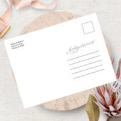 シンプルスタイリッシュ結婚式の日付の非写真の保存 ポストカード