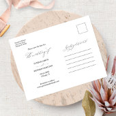 シンプルスタイリッシュ結婚式の日付2写真を保存 ポストカード