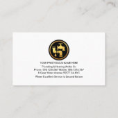 シンプルスタイリッシュ青の配管画層 名刺 (裏面)