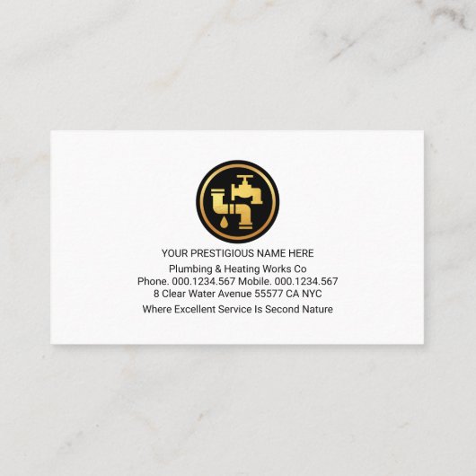 シンプルスタイリッシュ青の配管画層 名刺 (裏面)