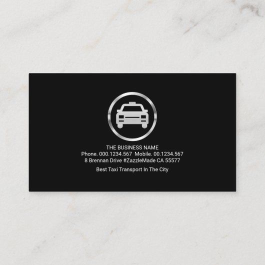 シンプルスタイリッシュ《写真》ぼけ味ナイトタクシー 名刺 (裏面)
