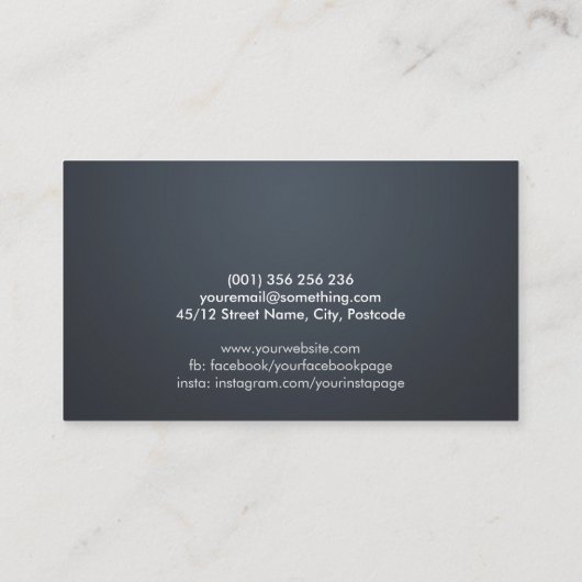 シンプルスタイリッシュ 名刺 (裏面)