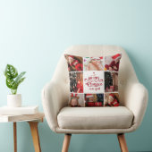 シンプルスタイリッシュChristmas Photo Collage Throw Pil クッション (椅子)