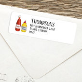 シンプルスタイリッシュKetchupとMustard ラベル