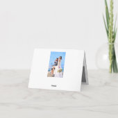 シンプルスタイリッシュScriptの写真結婚カードに感謝 サンキューカード (裏面)