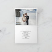 シンプルスタイリッシュScriptの写真結婚カードに感謝 サンキューカード (内部)