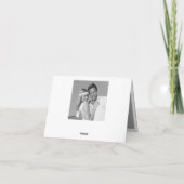 シンプルスタイリッシュScriptの写真結婚カードに感謝 サンキューカード (裏面)