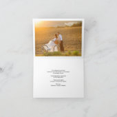 シンプルスタイリッシュScriptの写真結婚カードに感謝 サンキューカード (内部)