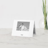 シンプルスタイリッシュScriptの写真結婚カードに感謝 サンキューカード (裏面)