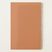 シンプルスタイリッシュTerracottaパーソナライズされた写真 プランナー手帳 (裏面)
