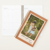 シンプルスタイリッシュTerracottaパーソナライズされた写真 プランナー手帳 (ディスプレー)