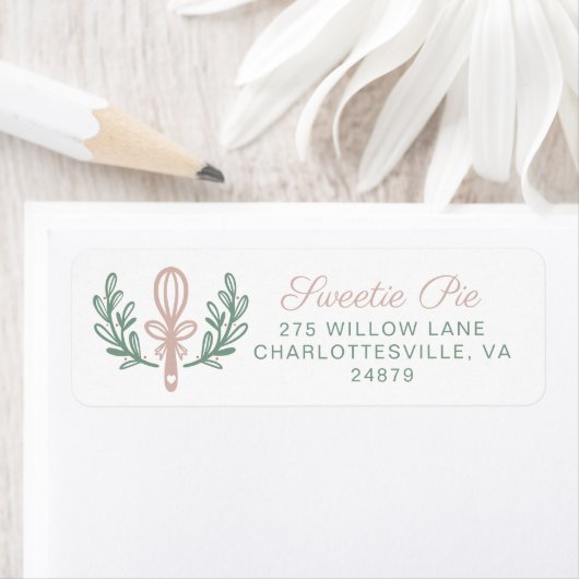 シンプルスタイルミニマルベーカリーウィスク&リースロゴ ラベル (インサイチュ)