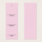 シンプルスタイル価格サイズミニつるラベルピンク (正面&裏面)