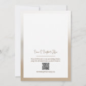 シンプルスタイル結婚式招待状カード 招待状 (裏面)