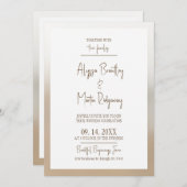 シンプルスタイル結婚式招待状カード 招待状 (正面/裏面)