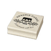 シンプルスタイル、クリーンミニマルベーカリーケーキロゴ ラバースタンプ (スタンプ)