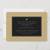 シンプルスタック卒業生ミニマル写真卒業 案内状 (裏面)