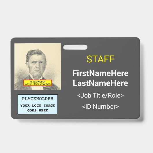 シンプルスタッフIDバッジ バッジ (Front)