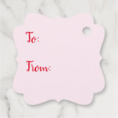 シンプルスターツリーミッドモダンメリークリスマス フェイバータグ (裏面)