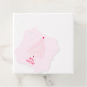 シンプルスターツリーミッドモダンメリークリスマス フェイバータグ (インサイチュ)