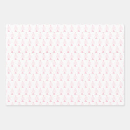 シンプルスターツリーミッドモダンメリークリスマス ラッピングペーパーシート