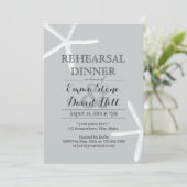 シンプルスターフィッシュシルバーリハーサルディナー 招待状 (スタンド正面)