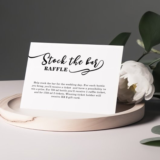 シンプルストックバーブライダルシャワー エンクロージャーカード