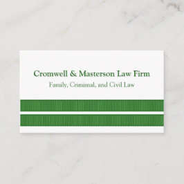 シンプルストライプお洒落Business Card、Green 名刺